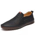 Foreign Trade Beef Tendon Soft Bottom Soft Surface All-Match Labor Protection Shoes Men's Daily Driving Leisure Work Men's Mesh Leather Shoes. 