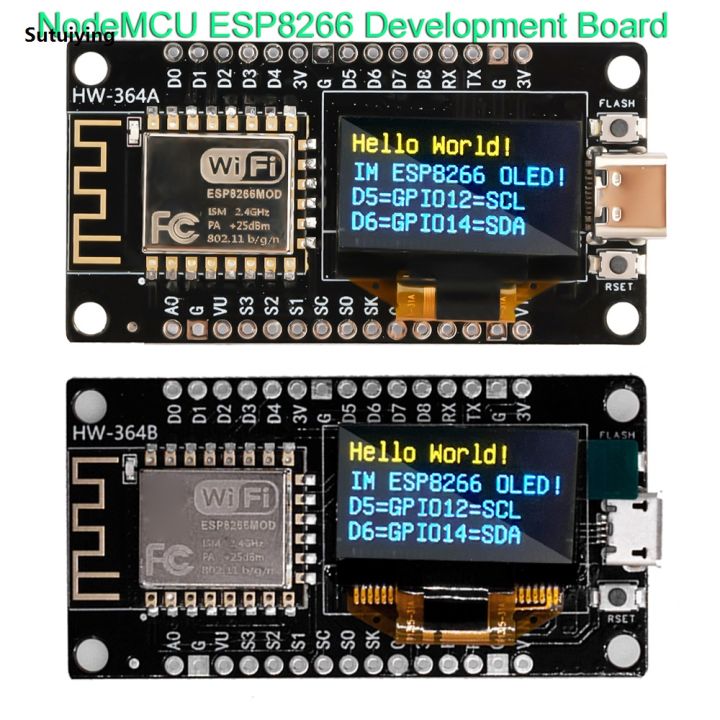 Sutuiying NodeMCU ESP8266 Development Board with 0.96 Inch OLED Display ...