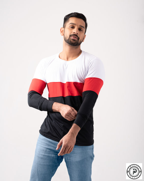 Long%20Sleeve%20T%20Shirt%20White,Red%20&%20Black%20-03%20Tone%20Full%20Sleeve%20Men's%20T%20Shirt%20New%20Style%20Material%20190GSM.%20-%20Image%206