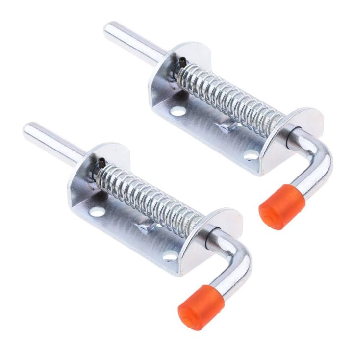 Nullmul 2X Metal Lock Barrel Bolt Spring Loaded Latch with Grip Heavy Duty for Gate Shed Door Trailer Garage