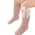 Infant Baby Girls Long Stockings Princess Solid Color Cute Bowknot Socks Spring Summer Thin Mesh Over-The-Knee Socks. 