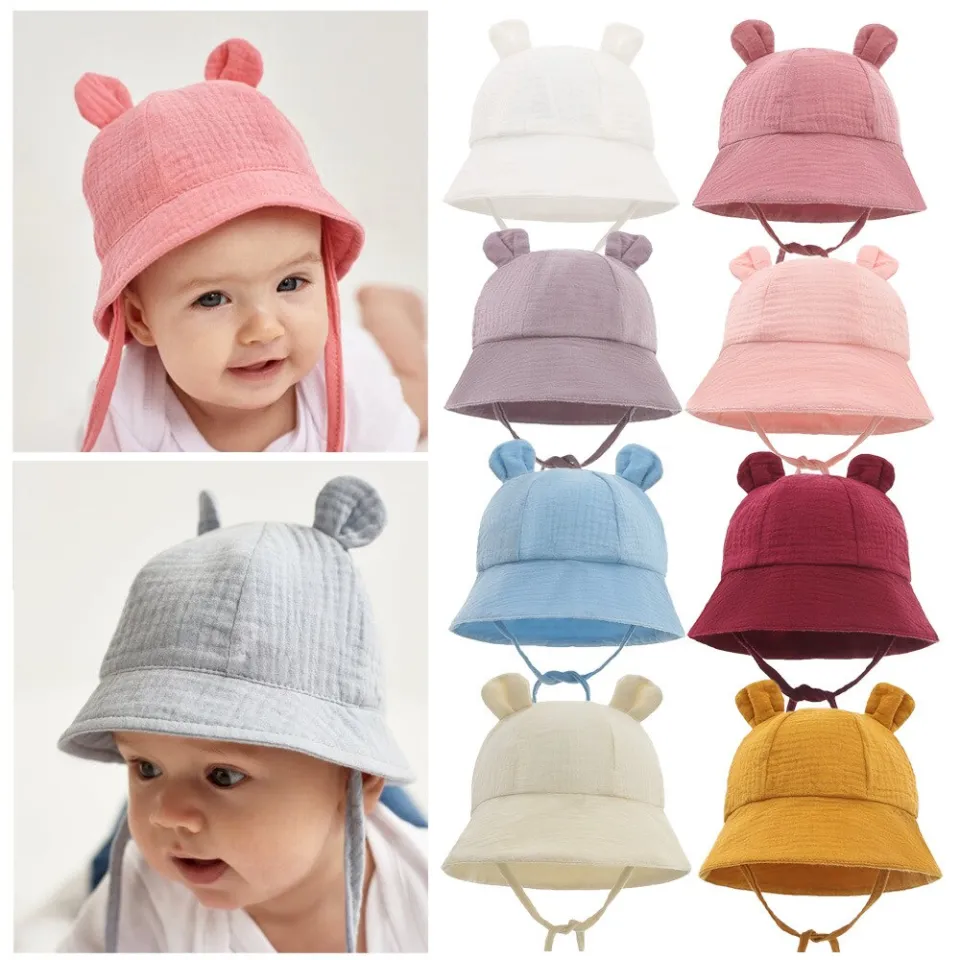 Keepersheep Baby Sun Bucket Hat - 100% Cotton Fisherman Style For Infant Boy & Girl Protection