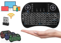 Backlit Mini Wireless Keyboard with Touchpad Mouse Combo QWERTY Keypad,Rechargeable Handheld Keyboard Remote for Smart TV,Android TV Box,Xbox,Raspberry Pi,PC. 