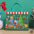 Reusable Christmas Gift Bags Foldable Tote Bags For Christmas Shopping Festive Holiday Gift Bags Large Capacity Shopping Bags Santa Claus Gift Bags. 