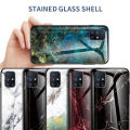 Marble Tempered Glass Phone Case For Samsung Galaxy M51 M31S M31 M21 M11 Hard Back Cover For Samsung M30S Anti-fall Case Coques. 