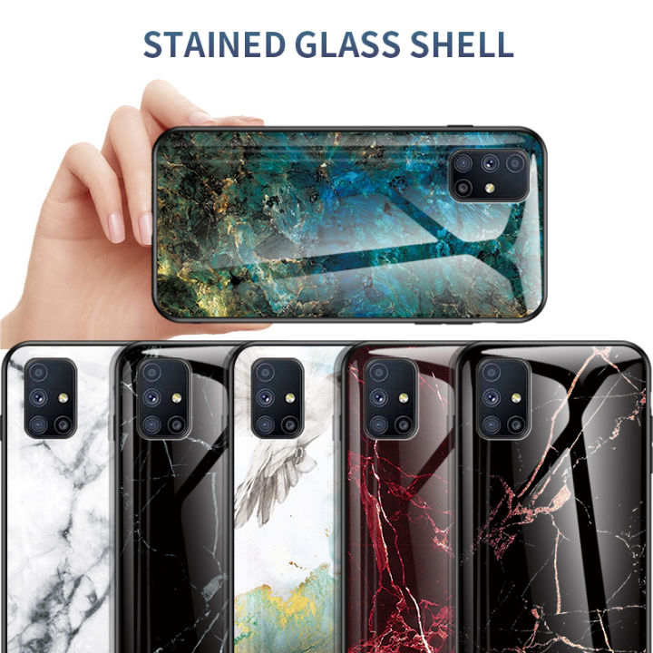 Marble%20Tempered%20Glass%20Phone%20Case%20For%20Samsung%20Galaxy%20M51%20M31S%20M31%20M21%20M11%20Hard%20Back%20Cover%20For%20Samsung%20M30S%20Anti-fall%20Case%20Coques%20-%20Image%202