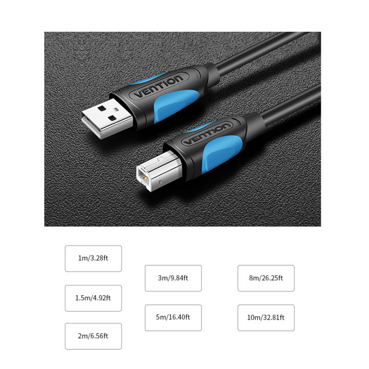 HXSJ%20Vention%20Usb2.0%20Printer%20Cable%20Male%20To%20Male%2010M/32.8Ft%20Printer%20Scanner%20Cable%20Replacement%20For%20Hp/Canon/Epson%20(Black)%20-%20Image%206