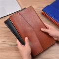 Multiple compartments Leather file folder Organized A6 A4 Data package Large capacity Leather material Document organiser for. 
