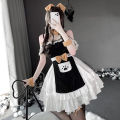 Hot French Maid Cosplay Costume Women Servant Girl Uniform Lolita Dress Lingerie Outfit Animal Dog Role Play Clothes. 