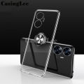 For Realme C55 Case Soft Clear Transparent Shockproof Car adsorb Holder Ring Back Cover Casing hp Realme C55 Phone cases cover. 