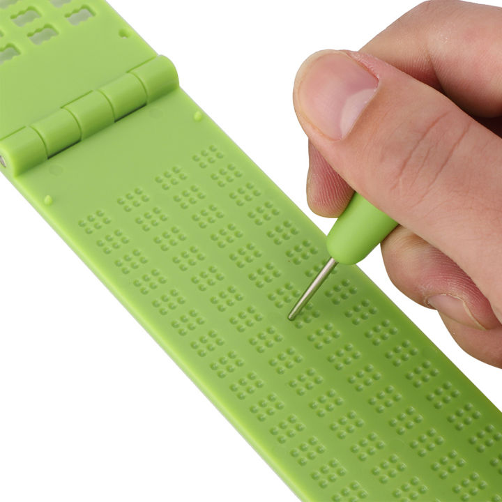 Portable Braille Writing Portable Plastic 4 Lines 28 Cells Braille ...