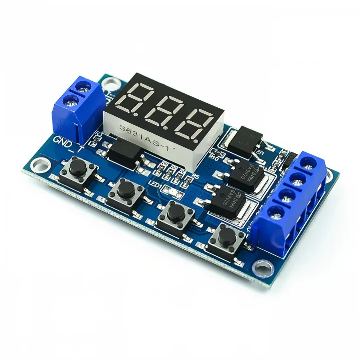 Dc%2012v%2024v%20Dual%20Mos%20Led%20Digital%20Time%20Delay%20Relay%20Trigger%20Cycle%20Timer%20Delay%20Switch%20Circuit%20Board%20Timing%20Control%20Module%20Diy%20-%20Image%204