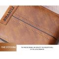 SHABILI Short Wallet for Men Leather Wallet Zipper Card Holder Coin Purse. 