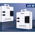 Samsung 45W USB-C Power Adapter Super Fast Charger Type C US Plug Wall Charger for Samsung Galaxy S23 Ultra S23+ S22 Ultra S21 S20 Ultra Note 20 Note 10+ Z Fold 4 Z Flip4 A91 Tab S7 S8 with 5A Fast Charging Cable. 