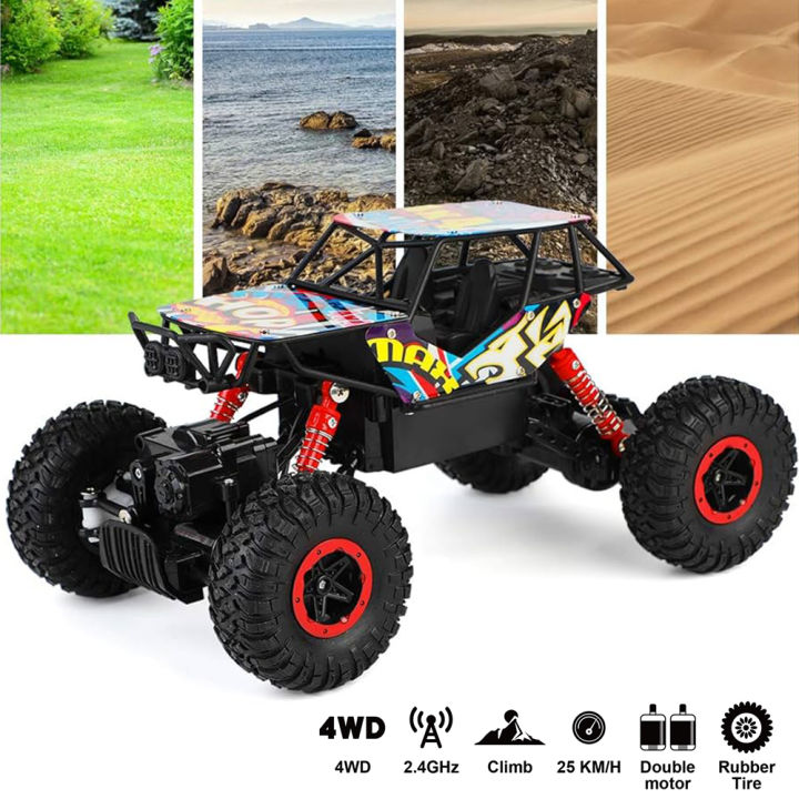QP%201:18%20Rock%20Crawler%202.4Ghz%20Remote%20Control%20Car%204WD%20Off%20Road%20RC%20Monster%20Truck%20-%20Image%203