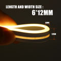 Dimmable LED Neon 5V USB Flexible LED Strip 6x12mm Waterproof Neon Tape Ribbon 2835 120LEDs White Warm Natural. 