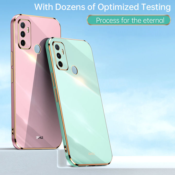 Luxury%206D%20Plating%20Soft%20Casing%20Silicone%20Square%20Frame%20Phone%20Case%20For%20OPPO%20A53%202020%204G%20/%20A33%204G%20/%20A32%204G%20Phone%20Case%20Shiny%20Bling%20Back%20Cover%20Coque%20-%20Image%204