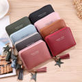 Coin purse Stylish Solid color Zipper hasp Leather wallet Candy color Compact Vintage wallet for Daily use Travel Parties Girls night out Gift for ladies. 