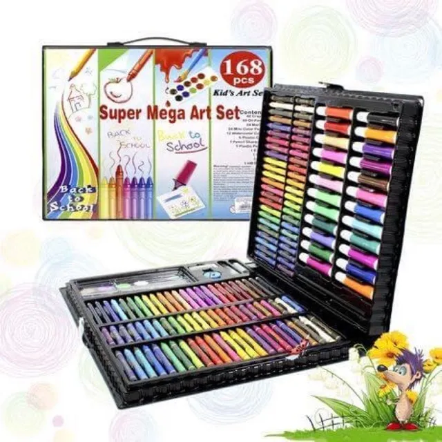 168PCS%20Paint%20Brush%20Set%20Children's%20Painting%20Stationery%20Watercolor%20Crayon%20Colored%20Pencil%20Art%20Supplies%20for%20Children's%20Gifts%20168pcs%20Drawing%20Pen%20Art%20Set%20Kit%20Painting%20Sketching%20Color%20Pencils%20Crayon%20Oil%20Pastel%20Water%20Color%20Glue%20with%20Case%20for%20Children%20Kids%20-%20Image%206