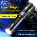 Auoyo Upgrade P50 Flashlight Outdoor Flashlight COB Taillight Ultra Bright Portable Telescopic Focus Flashlight Waterproof USB Charging For Night Fishing Running Camping Hiking Hunting Adventure. 