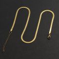 Gold Plated Snake Chain for women Blade Chain Choker gold jewellery girls Necklace Flat Snake Chain. 