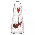 NEW Dachshund Cup Love Aprons for Men Women Sausage Wiener Badger Dogs Adult Unisex Kitchen Chef Bib Tablier Cuisine Cooking Baking. 