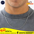 Glamon 2mm Stainless Steel Cuban Link Chain Necklace for Men and Women High Quality silver chain for men necklace mala boys. 