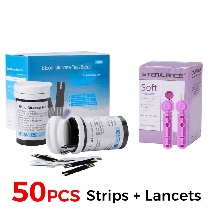 ew%20lood%20lucose%20eter%20lucometer%20it%20iabetes%20est%2050/100pcs%20Strips%20With%20Lancets%20edal%20lood%20Sugar%20g/mmol%20style%20libre%20-%20Image%206