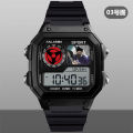 【Hengli jewelry story】Naruto Watch Naruto Sasuke Obito Madara Children's Electronic Watch Alarm Clock Chronograph Wristwatch. 