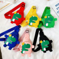 Cute Cartoon Travel Backpack Children's Cross-body Handsome Dinosaur Chest Bag Fengshi. 