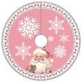 60cm Pink Christmas Tree Skirt Xmas Snowflake Santa Claus Tree Skirt Merry Christmas Decor Happy Year. 