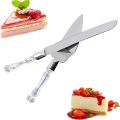 2pcs Stainless Steel Knife and Shovel Pizza Bread Knife Wedding Supplies Cake Knife Triangle Bread Shovel Baking Tools. 