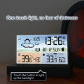 Temperature And Humidity Meter Thermometer With Hygrometer Clock Indoor Outdoor Temperature Humidity Displa. 
