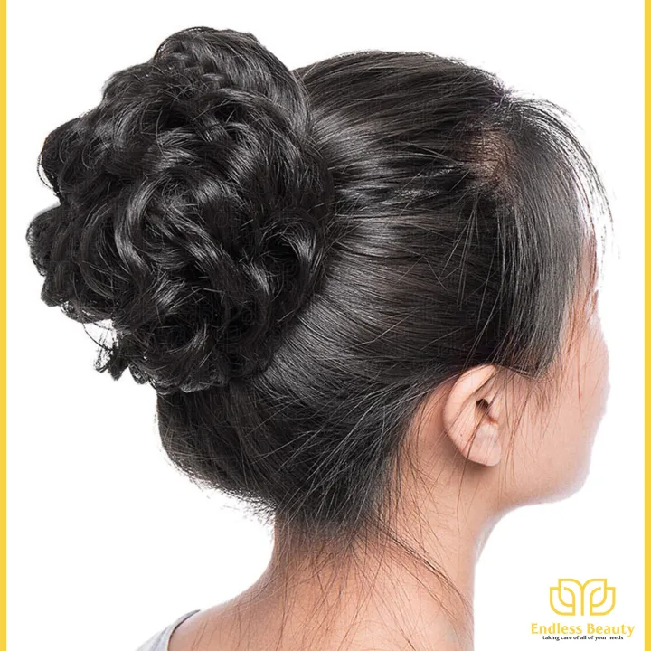 Messy%20Bun%20Large%201pcs%20Hair%20Piece%20Hair%20Extension%20With%20Elastic%20Rubber%20Band%20Hairpiece%20Synthetic%20Hair%20Scrunchies%20Hair%20Piece%20for%20Women%20Girls%20Color%20Black%20Endless%20Beauty%20EB-FA%20-%20Image%204