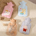1PC Kawaii 350ml Plush Hand Warmer Cute Cartoon Girl Heart Y2k Carry-On Water-Filled Hot Water Bag Keep Warm. 