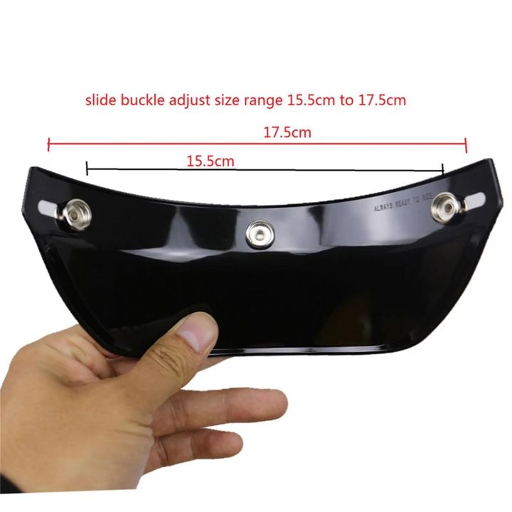 Helmet%20visor%20Motorcycle%20Helmet%20Visor%20Peak%203-Snap%203/4%20Open%20Face%20Helmet%20Visor%20Protector%20For%20Peak%20Lens%20Odorless%20Retro%20Len%20Sun%20Shade%20Wear%20-%20Image%206