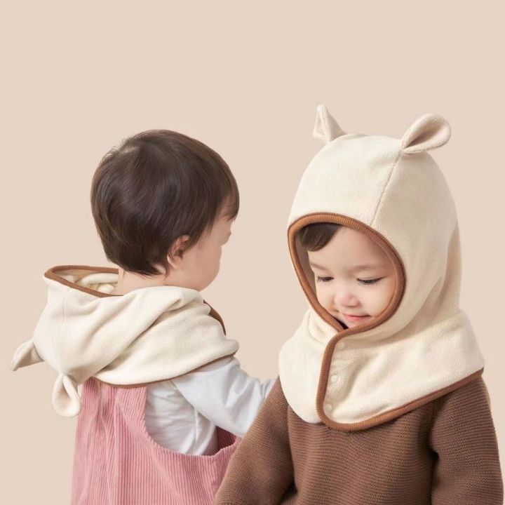 Warm%20Cute%20Ears%20Baby%20Hat%20Scarf%20Set%20Integrated%20Windproof%20Ear%20Protection%20Hat%20Polar%20Fleece%20Coldproof%20Newborn%20Beanie%20Caps%20Gift%20-%20Image%204