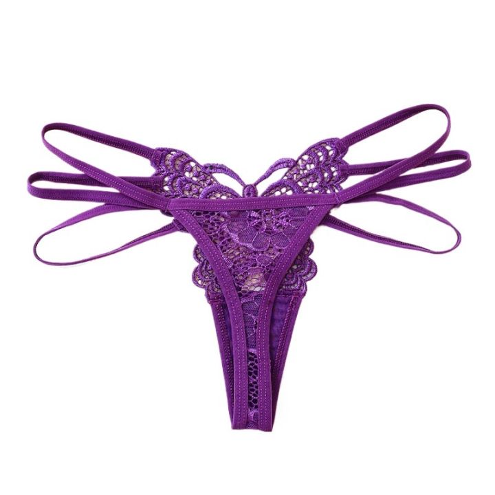 Women purple high quality thong