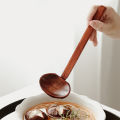 Japanese Long Handle Ramen Spoons Wooden Tableware Home Tablespoons Cute Soup Ladle Hot Pot New Kitchen Utensils. 
