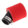 Red 32mm Angle Bent Foam Air Filter Pod Cleaner For 50cc 110cc Pit Quad Dirt Bike Atv Buggy. 