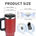 BRADOO 2Pcs Lid Replacement for 40oz Tumbler with Handle, Cup Lids Cup Accessories Mug Bottles Lid Creamy White. 