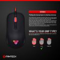 FANTECH RHASTA G10 2400DPI Professional Wired Mouse (BLACK) LED Optical USB Game Gaming Mouse Gamer for PC Computer Laptop Pro Office. 
