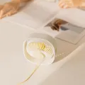 USB Mini Desktop Natural Fan Portable 3 Speed Adjustable 360 Degree Rotating Fan Five-leaf Fan Less Noise Light Weight Portable For Office Household Traveling. 