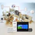 PGST PG107 Tuya Alarm System 4.3 inch Screen WIFI GSM GPRS Burglar Home Security With PIR Motion Sensor Fire Smoke Detector. 