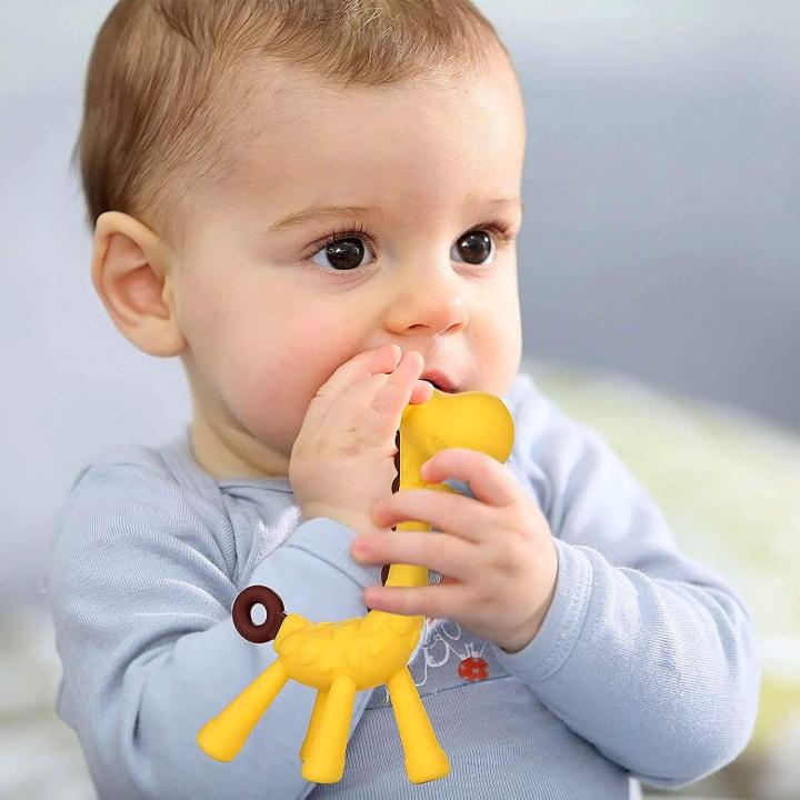 Baby Giraffe Teeth Bite, BPA Free Silicone Giraffe Baby Teether