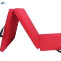 Three Fold Folding Exercise Mat Foldable Yoga Gym Men Women with Carrying Handle for. 