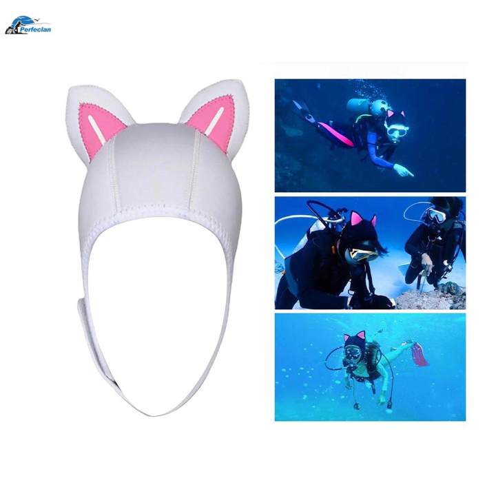 Scuba%20Diving%20Hood%20Cap%203mm%20Neoprene%20Hood%20Headgear%20Head%20Cover%20Thermal%20White%20Pink%20-%20Image%202