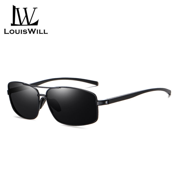 LouisWill Male Safety Driving Polarized Sunglasses Mens Eyewear Fishing UV400 Sun Glasses Classic Alloy Frame