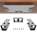3x under Desk Laptop Mount Brackets Stand Set Enhanced Stability Metal under Tray Invisible. 