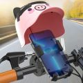 Universal Waterproof Motorcycle Mobile Phone Holder Shockproof Cartoon Small Helmet Rider Phone Stand Sunshade Phone Bracket for Motorcycle Accessories. 